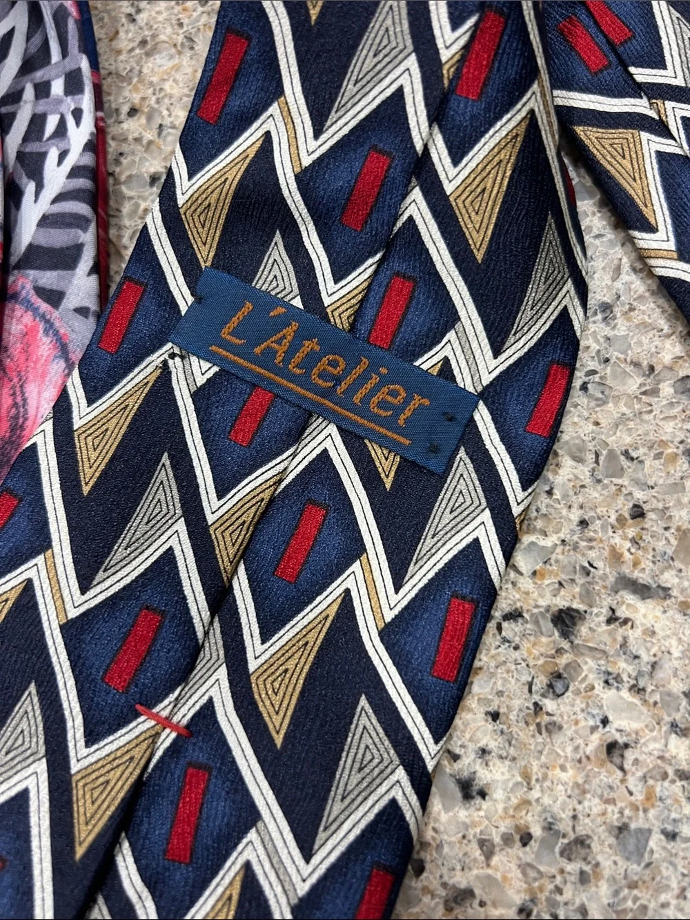 Assorted Men's Patterned Ties Dior Ralph Lauren - Multi-Color lot of 7 used z24